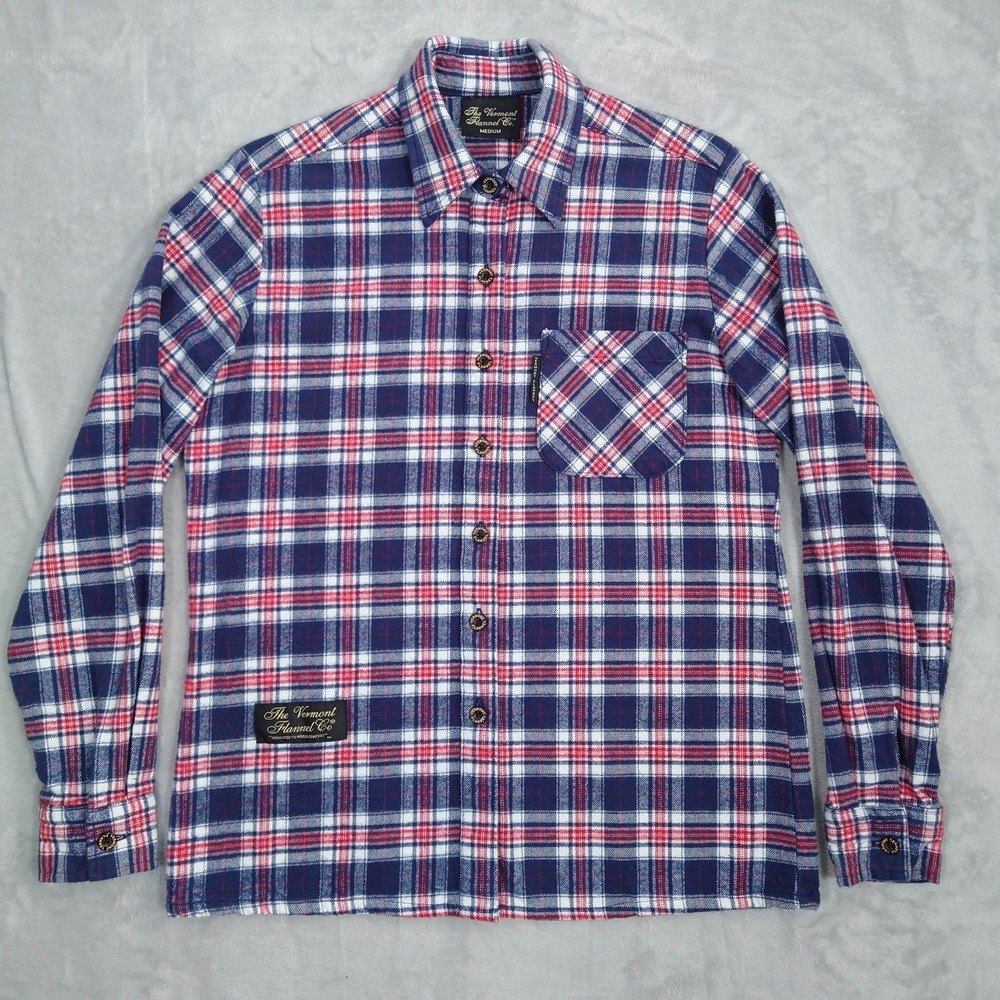 The Vermont Flannel Co. Classic Flannel Shirt Womens M Liberty St Plaid USA Made